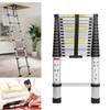 Telescoping Ladder 14.5FT Aluminum Telescopic Extension Extendable Ladder, Lightweight Collapsible