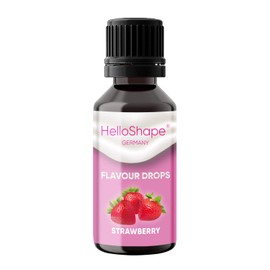HelloShape Flavour Drops, Sugar-Free, 30 ml, Strawberry, Calorie-Free Sweetening Drops with Dosing Aid, Vegan, for Natural Yogurt, Porridge or Quark