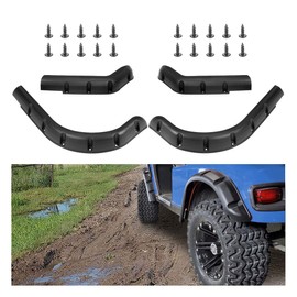 10L0L Golf Cart Front Rear Fender Flares for EZGO TXT 1998-2013 Gas/Electric (Not Fits 48V Electric), with Metal Hardware, Set of 4