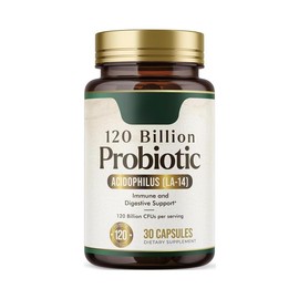 Probiotics for Digestive Health, 120 Billion CFU for Women's Vaginal pH, Probiotic Supplement for Women & Men - 120 Count (Pack 1) Healthcare Dietary