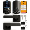 Veise VE017-B Fingerprint Smart Lock with 2 Lever Handles Set,