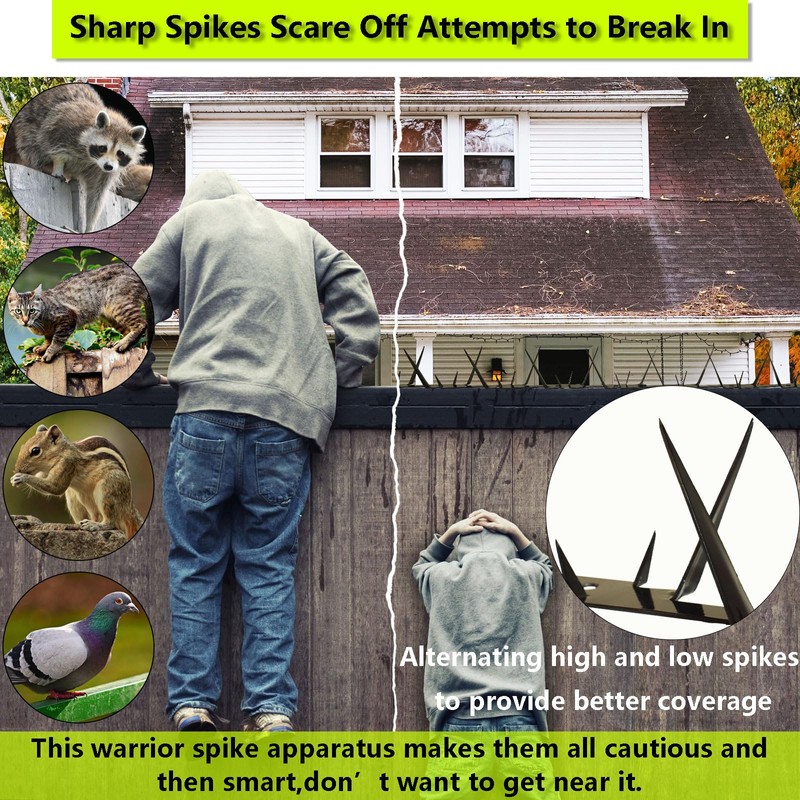 WHCDSTGJ Metal Anti Climb Spikes for Fences and Walls, Effectively