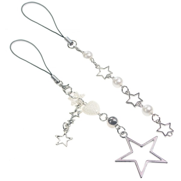 Cute Y2K Phone Charm Strap, Camera Strap Wrist,Star Chain Lanyard