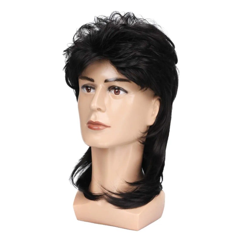 Peluca Larga Cabello Para Hombre 80 Disfraces Party Natural