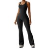 OEAK Womens Flare Jumpsuit Tummy Control Cutout Romper Workout Outfits