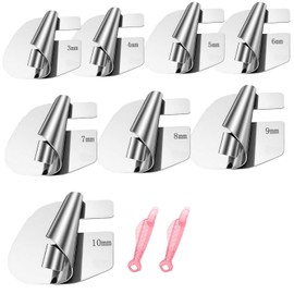 8 Pcs Sewing Accessories Rolled Hem Presser Foot | Stainless Steel Rolled Hem Foot for Sewing | Sewing Rolled Hemmer Foot | Sewing Machine Accessories Suitable For A Wide Range(3-10mm)