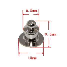 HappyHome Deluxe Round Clutch Pin Badge Catch Clasp Accessory Hardware, Pack of 10 (Silver)