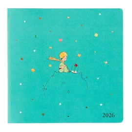 Quovadis qv014pp2 Notebook Diary "Executive Prince of the Star" (Week Vertical Begins December 2025, Square Size 6.3 x 6.3 inches (16 x 16 cm), Rose [Non-sale Calendar Included]
