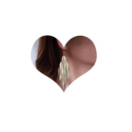 Cimenexe Bohemian Layered Leaf Dangle Earrings Gold Feather Drop Earrings Long Chandelier Leaf Earrings Metal Leaf Hook Earrings Jewellery for Women and Girls