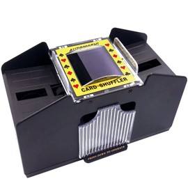 Rareidel Automatic Card Shuffler 4 Deck, Card Dealer Machine, Electric Casino Card Shuffler for UNO, Blackjack, Texas Hold'em, Home Card Games