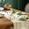 45oz Bone China Teapot, Vintage Green Floral Large Tea Pot