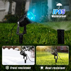 RGB Landscape Light Outdoor Led Spotlight,6W 1Pack Waterproof Ac Electric Landscape Lawn Flood Light Fixture,Color Changing Landscape Light Stake for Pathway, Walkway, Garden, Patio, Ground