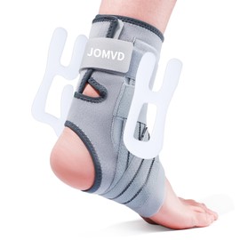 JOMVD Ankle Brace for Women Men, Adjustable Ankle Support with Side Stabilizers for Ankle Sprained, Achilles, Plantar Fasciitis Injury Recovery