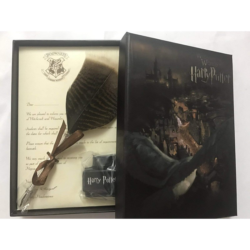 Calligraphy Feather Pen Set Writing Quill Pen with Ink, Vintage