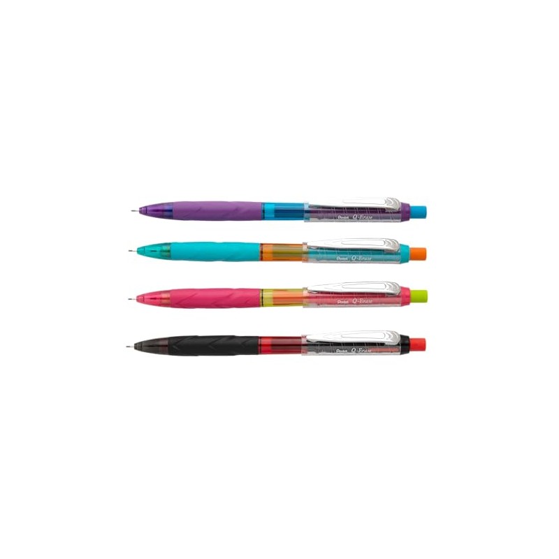 Pentel Q-Erase QE427 Mechanical Pencil with Retractable Eraser, 0.7 mm,
