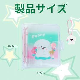 Sticker Book Transparent A8 with 20 Inner Pages Transparent Clear Sticker Pad Small Exquisite Cute Puppy Pattern Suitable for Storing Photos Photo Cards Stickers Postcards
