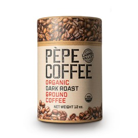 Pepe Coffee Organic Dark Roast Ground Coffee 12 oz 1-pack by Chef Pepe