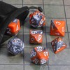 CiaraQ DND Polyhedral Dice Set with a Black Dice Bag