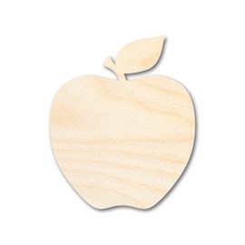 Unfinished Wood Apple Shape | DIY School Teacher Craft | Up to 36" 4" / 1/4"