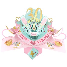 30 Years Happy 30th Anniversary Pop-Up Greeting Card Love Kate's 3D Pop Up Cards POP216MC30