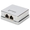 DIGITUS Junction Box Cat-6-2 Port RJ45 - Surface-Mounted Housing -