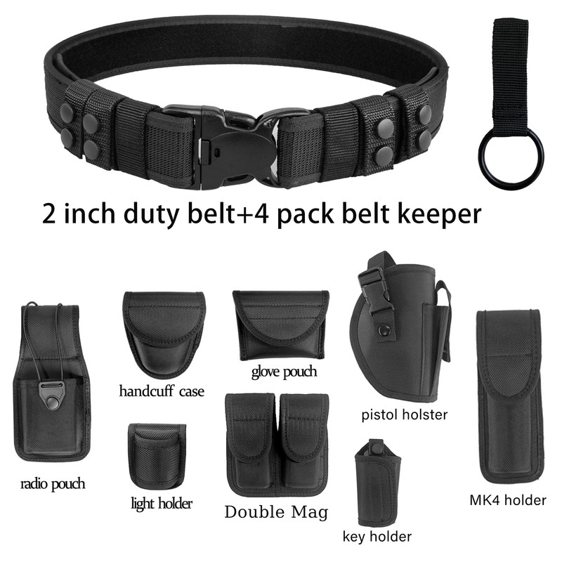 ZGJINLONG 10 in 1 Duty Belt Rig police Molded Pouches