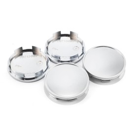 HowioZil 4Pcs 65mm(2.56in) Wheel Center Caps Wheel Rims Replacement 2M5V-1A096 BR3Z-1130-B Silver Hub Caps, Compatible with 2001-2012 Mustang 2010-2011 F150 2002-2004 Focus Rim Caps