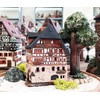 Midene Ceramic Christmas Village Houses Collection - Handmade Miniature of