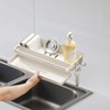 YRYUNRUI Sink Caddy, Kitchen Rust-Free Sink Organiser, Padded Soap Holder