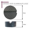 75 x 30 mm rubber pad with V-groove, waffle surface