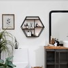 Synovana Industrial Style Round Wall Shelves - 3 Tier Metal