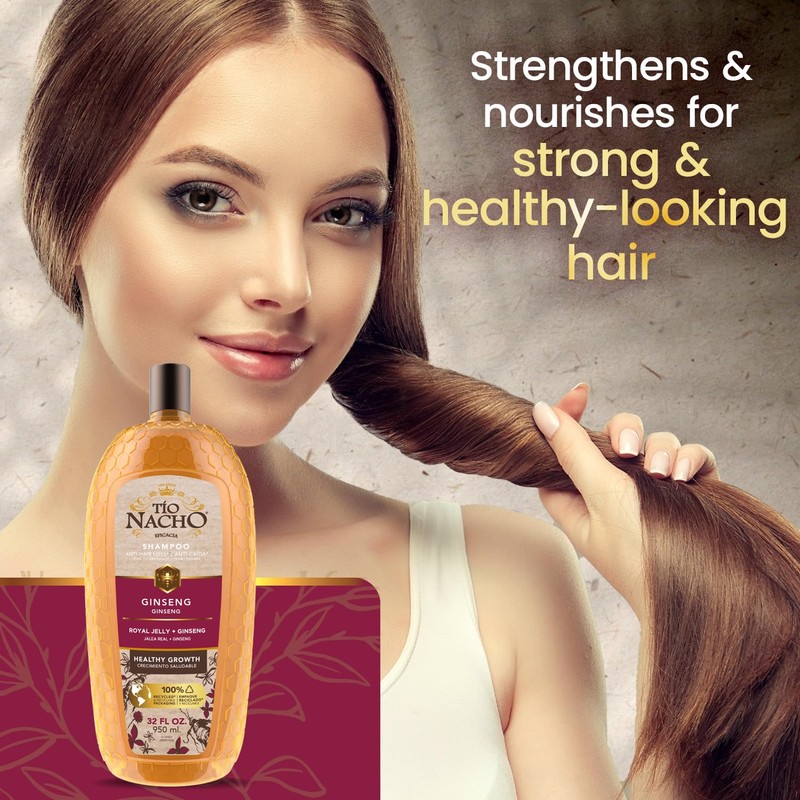 Tio Nacho Ginseng Shampoo with Royal Jelly, Herbal Hair Growth