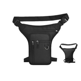 lisetar Thigh Bag Waist Bag for Men and Women, Waterproof Sports Leg Bag with Zip, Outdoor Thigh Bag for Motorcycle, Bike, Running, Hiking, Fishing (Black), black, Classic
