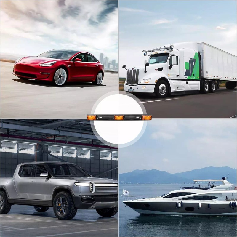 Nilight 9 LED Marker Tail Trailer Light Bar 14.2Inch 1PC