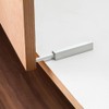 Gray Blum Tip-On Touch Latch for Self-Closing Hinges, Screw-Mount
