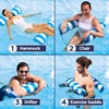 3 Pack Inflatable Pool Floaties for Adults, Water Floaties, 4-in-1