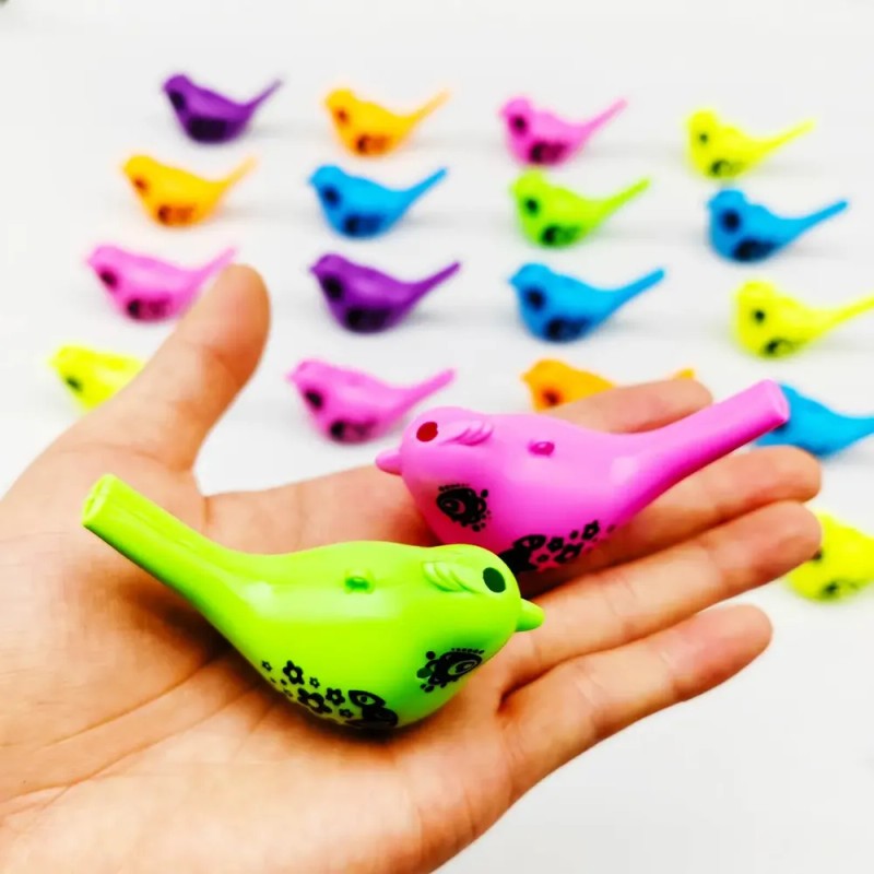 Pack de 20 Silbatos de Agua con Forma de Pájaro