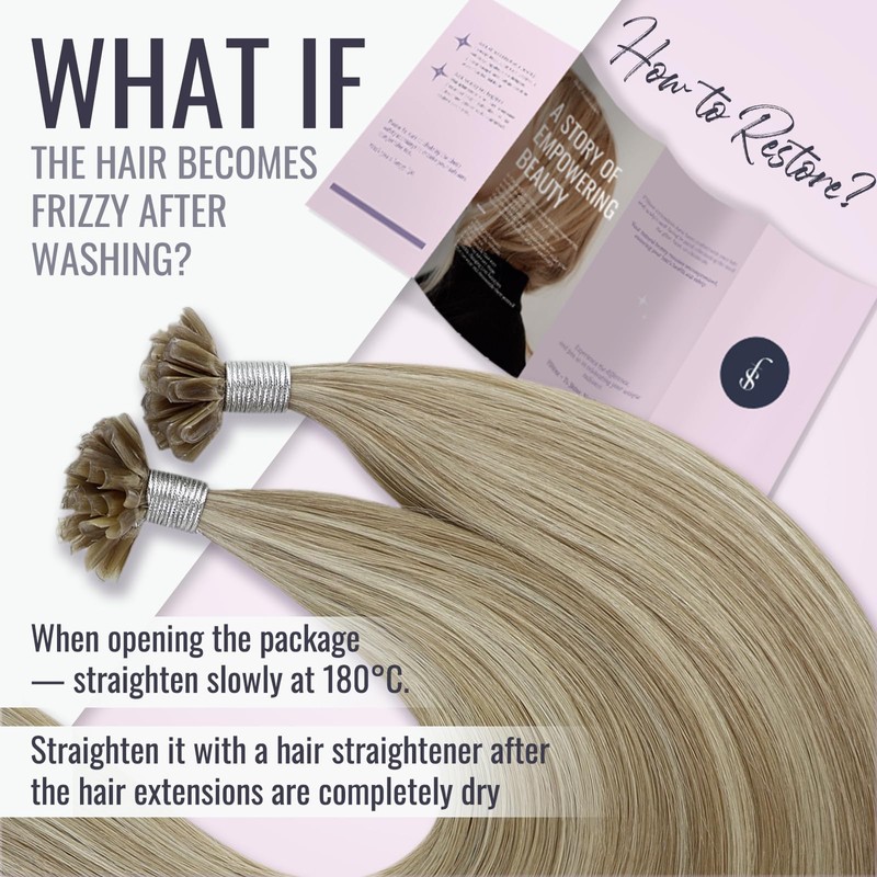 fshine U Tip Extensions Hair 14inch 50g Human Hair Extensions