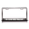 in GOD WE Trust Christian Metal License Plate Frame Style