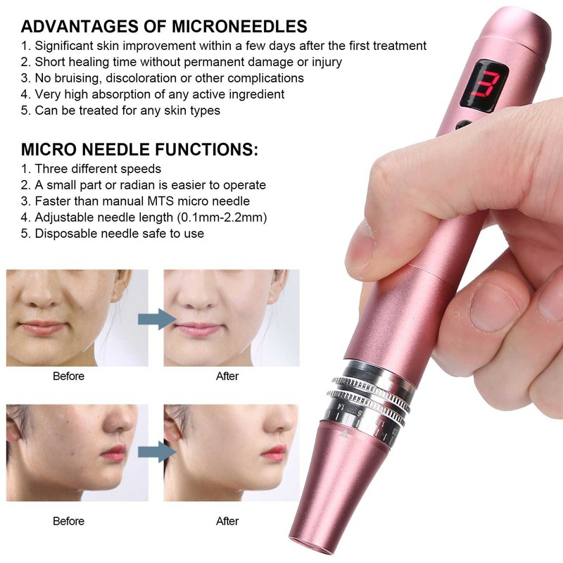 Professional Derma Pen Micro Needle 3 Gears Adjustment Anti Aging