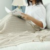 uxcell Cotton Cable Knit Throw Blanket Soft Throw Couch Covers