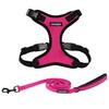 Voyager Step-in Lock Dog Harness w Reflective Dog Leash Combo