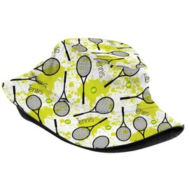 Funny Sports Tennis Bucket Hats Fashion Sun Cap Packable Outdoor Fisherman Hat for Women and Men