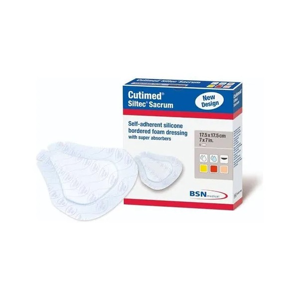 Cutimed Siltec Sacrum 23x23cm (5 Piezas) Color Blanco