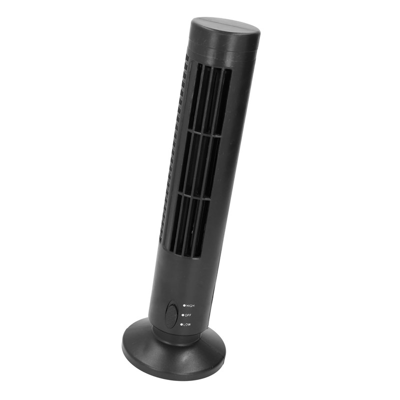 Tower Fan USB Bladeless 2 Speeds Quiet Energy Saving Portable
