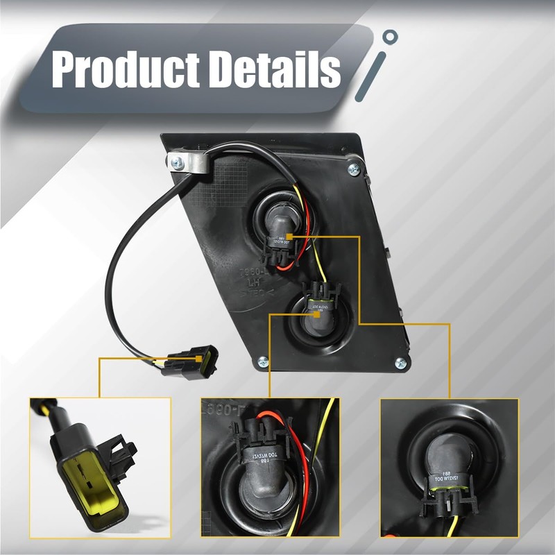 TLGYAUTO Fog Lights Pair Set Compatible with 2003-2017 VN/VNL Truck,