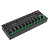 10 Channel Sound Mixer Independent Volume Control Knob Professional Multichannel