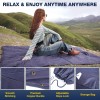 DUKUSEEK Outdoor Wearable Camping Blanket Large Packable Hood Quilt