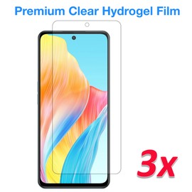 MEZON [3 Pack] OPPO A98 5G Premium Hydrogel Clear Edge-to-Edge Full Coverage Screen Protector Film (OPPO A98 5G, Hydrogel)