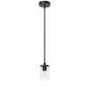 US Instock Modern Single Pendant Light Clear Glass Iron Matte